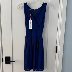 Elegant Blue Sleeveless Dress